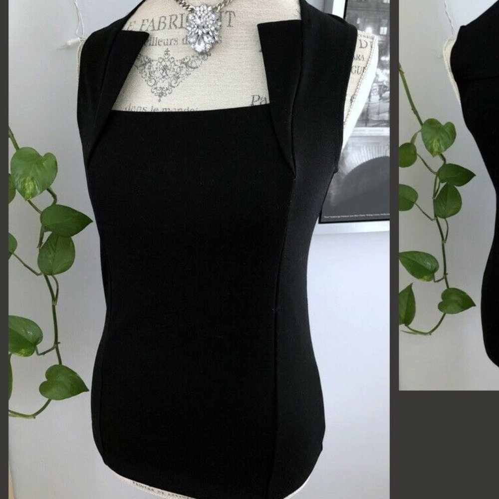 Victoria's Secret Black Square Neck Top